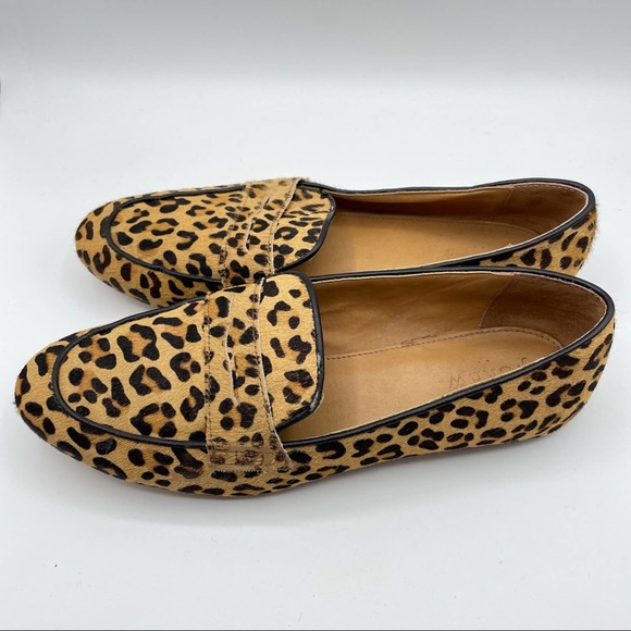 J. CREW Factory Leopard Calf Hair Penny Loafers - Picture 4 of 7
